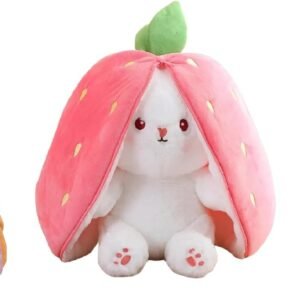 Adorable 30 cm Yellow Mango Bunny Plush Toy – Perfect for Kids (Pink)