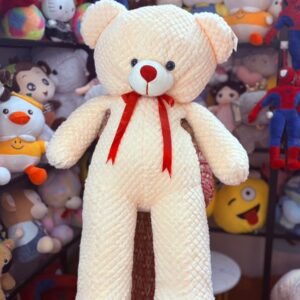 Ribbon Teddy – 3 Feet Off White